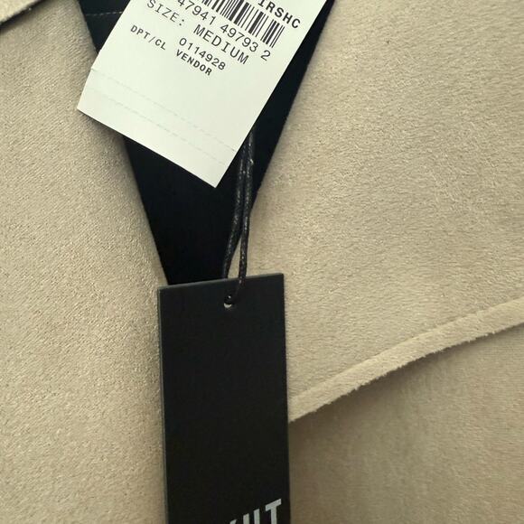 NWT Kut From The Kloth Moto Jacket Faux Suede Womens Sz M Haddie Irish Cream - Picture 10 of 11